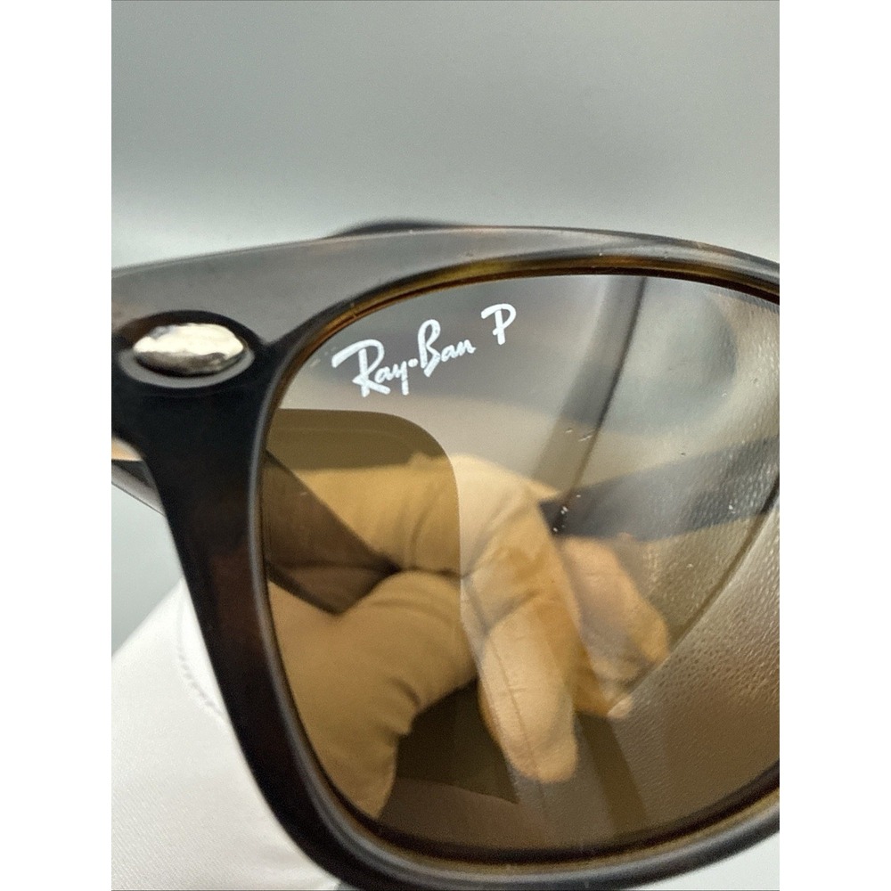RAY-BAN RB2132 NEW WAYFARER polarized sunglasses Authentic Tortoise Frame &Case - Picture 5 of 11